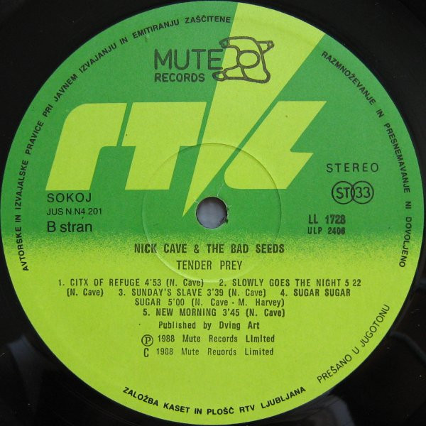 Nick Cave And The Bad Seeds* - Tender Prey (LP, Album)