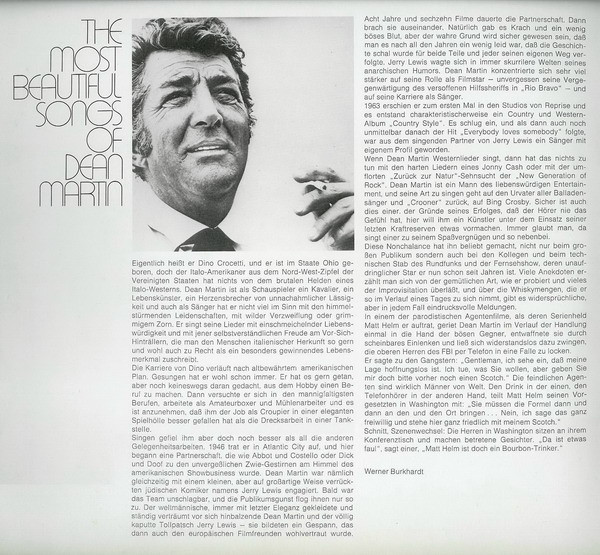 Dean Martin - The Most Beautiful Songs Of... (2xLP, Comp)