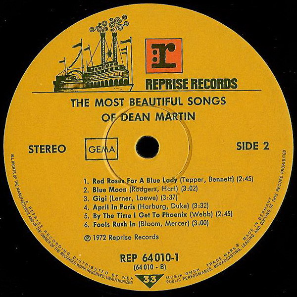 Dean Martin - The Most Beautiful Songs Of... (2xLP, Comp)