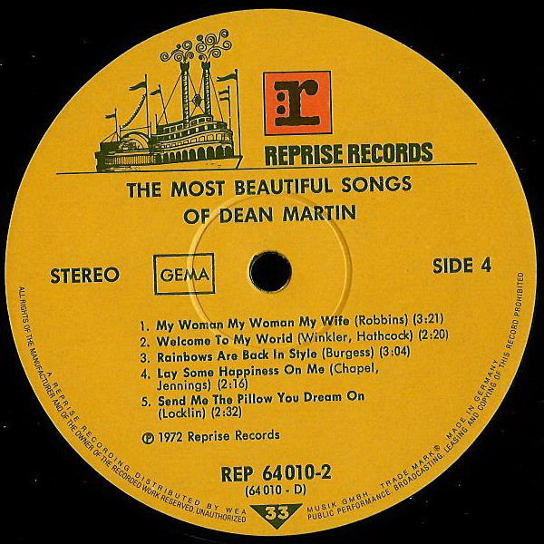 Dean Martin - The Most Beautiful Songs Of... (2xLP, Comp)
