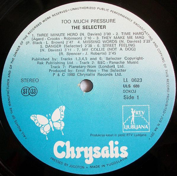 The Selecter - Too Much Pressure (LP, Album)