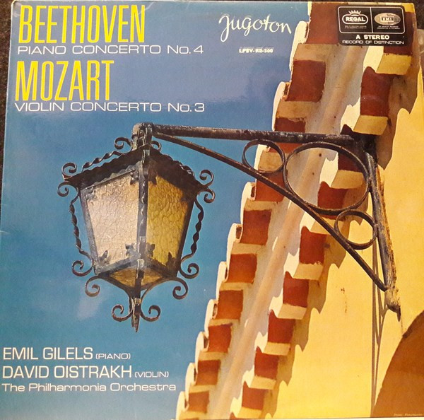 Beethoven*, Mozart*, Emil Gilels, David Oistrach, The Philharmonia Orchestra* - Piano Concerto No. 4, Violin Concerto No. 3 (LP, Comp)