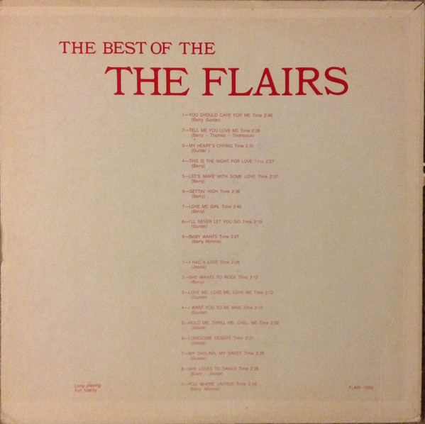The Flairs - The Best Of The Flairs (LP, Comp)