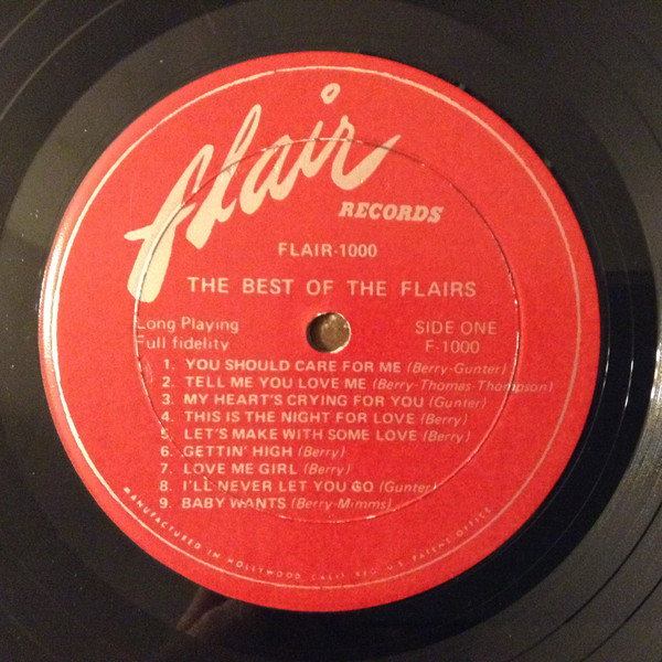The Flairs - The Best Of The Flairs (LP, Comp)