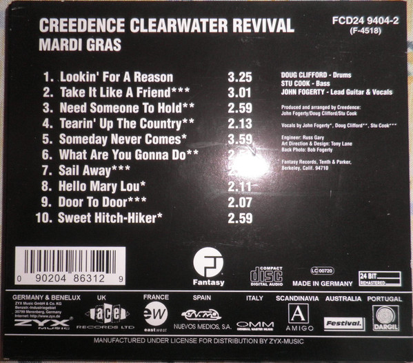 Creedence Clearwater Revival - Mardi Gras (CD, Album, RE, RM, Dig)