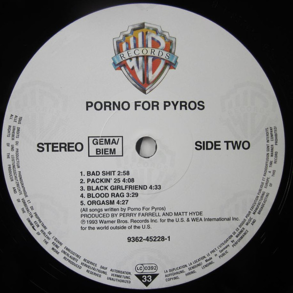 Porno For Pyros - Porno For Pyros (LP, Album)