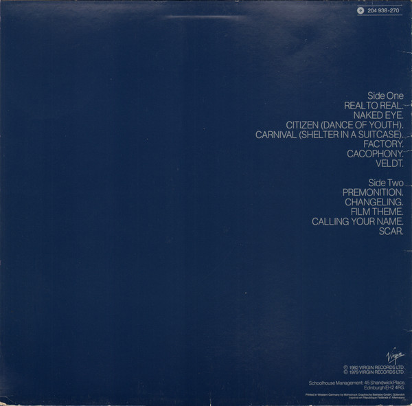 Simple Minds - Real To Real Cacophony (LP, Album, RE)