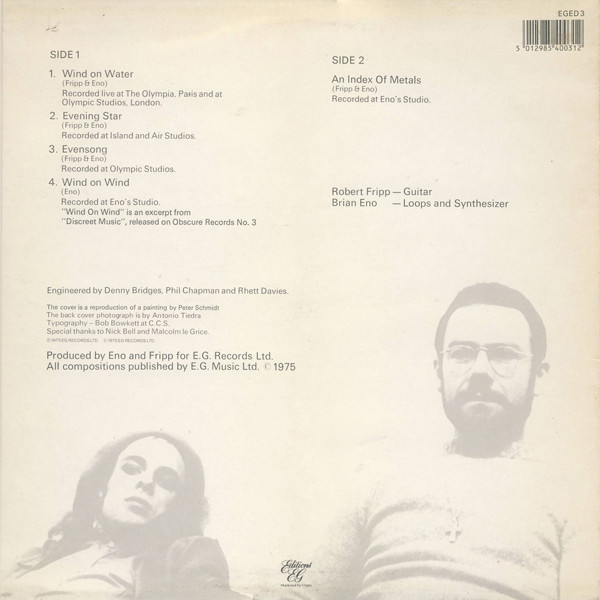Fripp & Eno - Evening Star (LP, Album, RE)