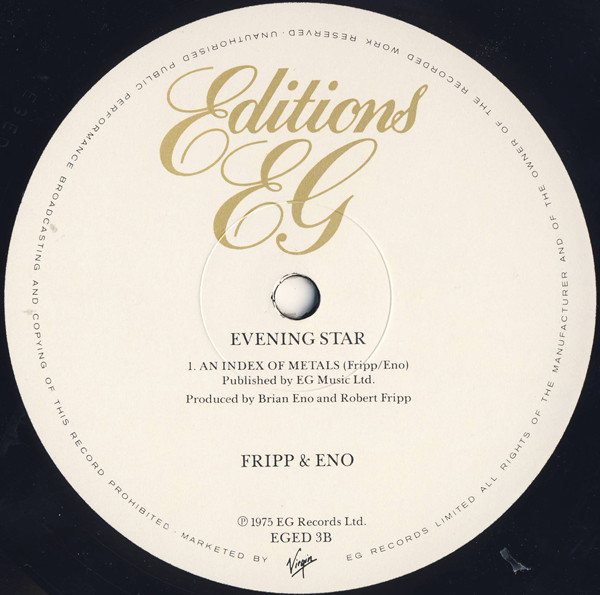 Fripp & Eno - Evening Star (LP, Album, RE)