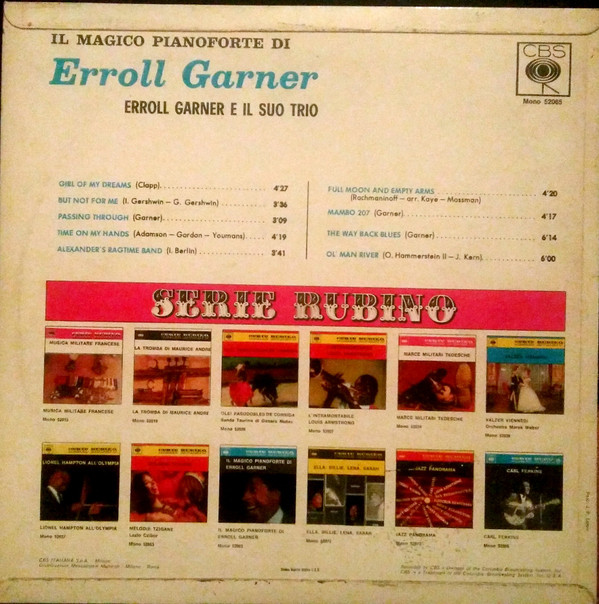 Erroll Garner - Il Magico Pianoforte Di (LP, Album, Mono)