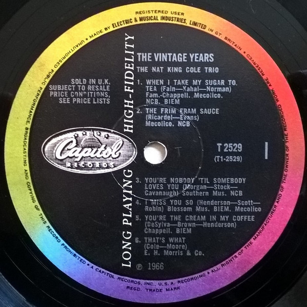 The Nat King Cole Trio - The Vintage Years (LP, Comp, Mono)