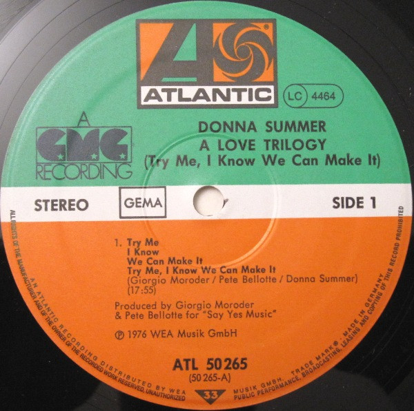 Donna Summer - A Love Trilogy (LP, Album, P/Mixed, Z P)