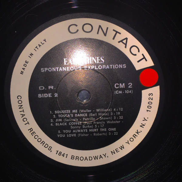 Earl Hines - Spontaneous Explorations (LP, Album, Mono, Gat)