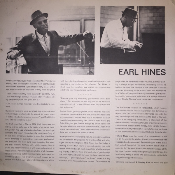 Earl Hines - Spontaneous Explorations (LP, Album, Mono, Gat)