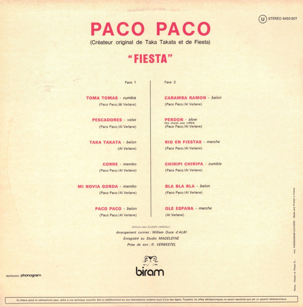 Paco Paco - Fiesta (LP, Album)
