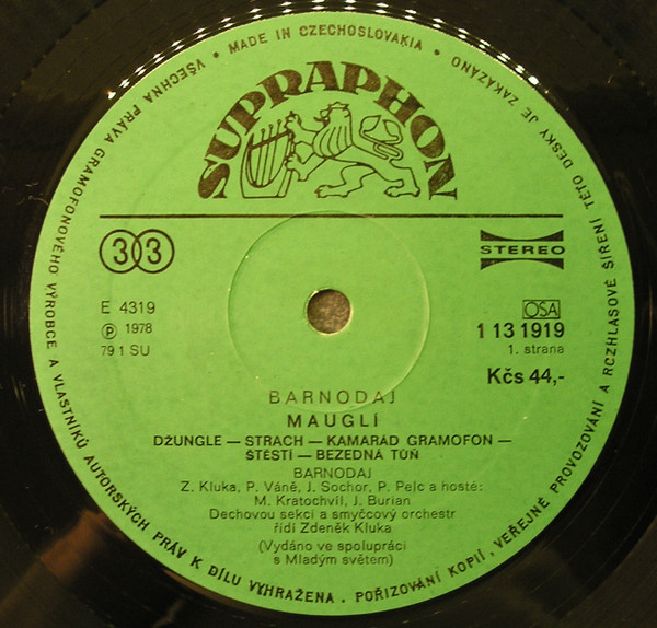 Barnodaj - Mauglí (LP, Album, Gre)
