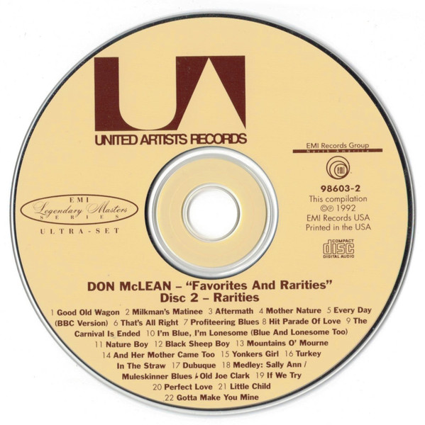 Don McLean - Favorites And Rarities (2xCD, Comp)